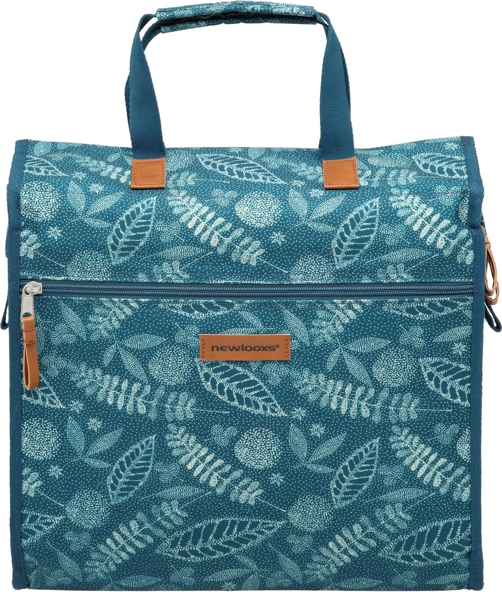 New Looxs Forest Lilly Enkele Fietstas Shopper - 18 Liter - Blauw 9 New Looxs Forest Lilly Enkele Fietstas Shopper - 18 Liter - Blauw - Afbeelding 9