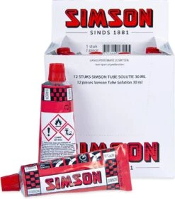 Simson Tube Solutie - Bandenplak - Groot - 30 Ml 22 Simson Tube Solutie - Bandenplak - Groot - 30 Ml -Fietsuitrustings Winkel 1054x1200