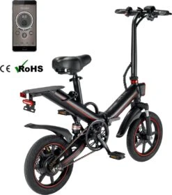 OUXI - V5 - 16 Inch - Elektrische Fiets - E Bike - Elektrische Vouwfiets - APP IOS/ Android - 500W Motor - 15Ah Lithuim Ion Batterij - Zwart -Fietsuitrustings Winkel 1057x1200 2