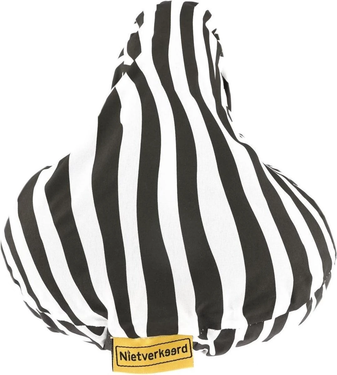 Niet Verkeerd Zadeldek Gestreept 17 X 25 Cm Polyester Zwart/wit 1 Niet Verkeerd Zadeldek Gestreept 17 X 25 Cm Polyester Zwart/wit