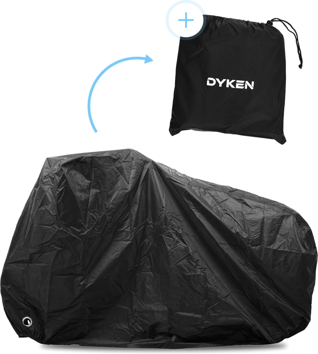 Dyken Fietshoes - Universele Fietsbeschermhoes - Waterdicht - Voor Fietsen En (kleine) Scooters - 300D Oxford - 1-2 Fietsen 1 Dyken Fietshoes - Universele Fietsbeschermhoes - Waterdicht - Voor Fietsen En (kleine) Scooters - 300D Oxford - 1-2 Fietsen