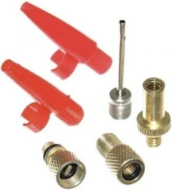 Merkloos Fiets Nippelset / Verloopnippels 6-delig - Ventiel Adapter Set
