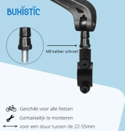 Merkloos Fietsspiegel - Set Van 2 - Links En Rechts - E Bike - Speed Pedelec - 360° Verstelbaar - Zwart - Achteruitkijkspiegel -Fietsuitrustings Winkel 1140x1200