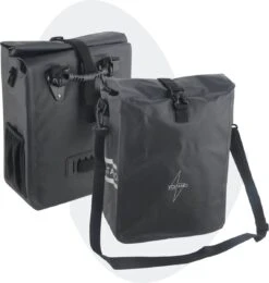 Voltano Fietstas 16L – Zwart – Enkele Pakaftas – 100% Waterdicht - Gratis Schouderband