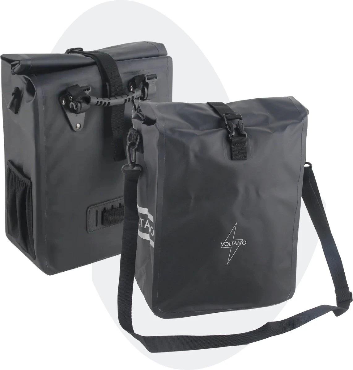 Voltano Fietstas 16L – Zwart – Enkele Pakaftas – 100% Waterdicht - Gratis Schouderband 1 Voltano Fietstas 16L – Zwart – Enkele Pakaftas – 100% Waterdicht - Gratis Schouderband