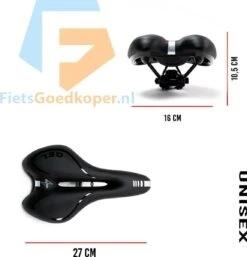 Voltano Trekking Fietszadel - Comfortabel Gel Zadel - Met Uitsparing - Inclusief Zadelstrop - 100% Waterdicht - Unisex - Zwart -Fietsuitrustings Winkel 1153x1200 2