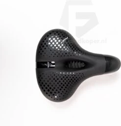 Voltano Pro Gel Fietszadel – Met Uitsparing – Zwart – Unisex - Inclusief Zadelstrop - Ergonomisch Gevormd - Elastomeer Vering -Fietsuitrustings Winkel 1154x1200 1