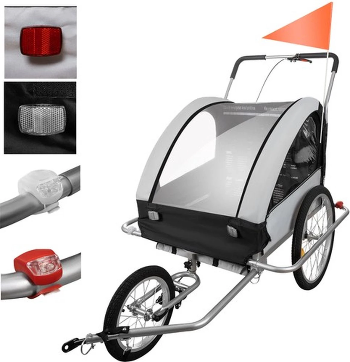 Fietskar Voor Kinderen - 3 In 1 - Geschikt Voor 2 Kinderen - Kinderfietskar - Fietskar Kind - Fietskar Hond 1 Fietskar Voor Kinderen - 3 In 1 - Geschikt Voor 2 Kinderen - Kinderfietskar - Fietskar Kind - Fietskar Hond