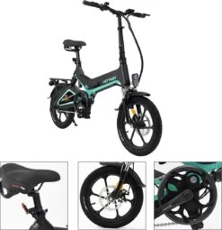 Merkloos Hitway 14F005 Elektrische Fiets E-bike | Opvouwbaar | 250W Motor | 7.5Ah | 16" | Zwart / Groen -Fietsuitrustings Winkel 1164x1200 8