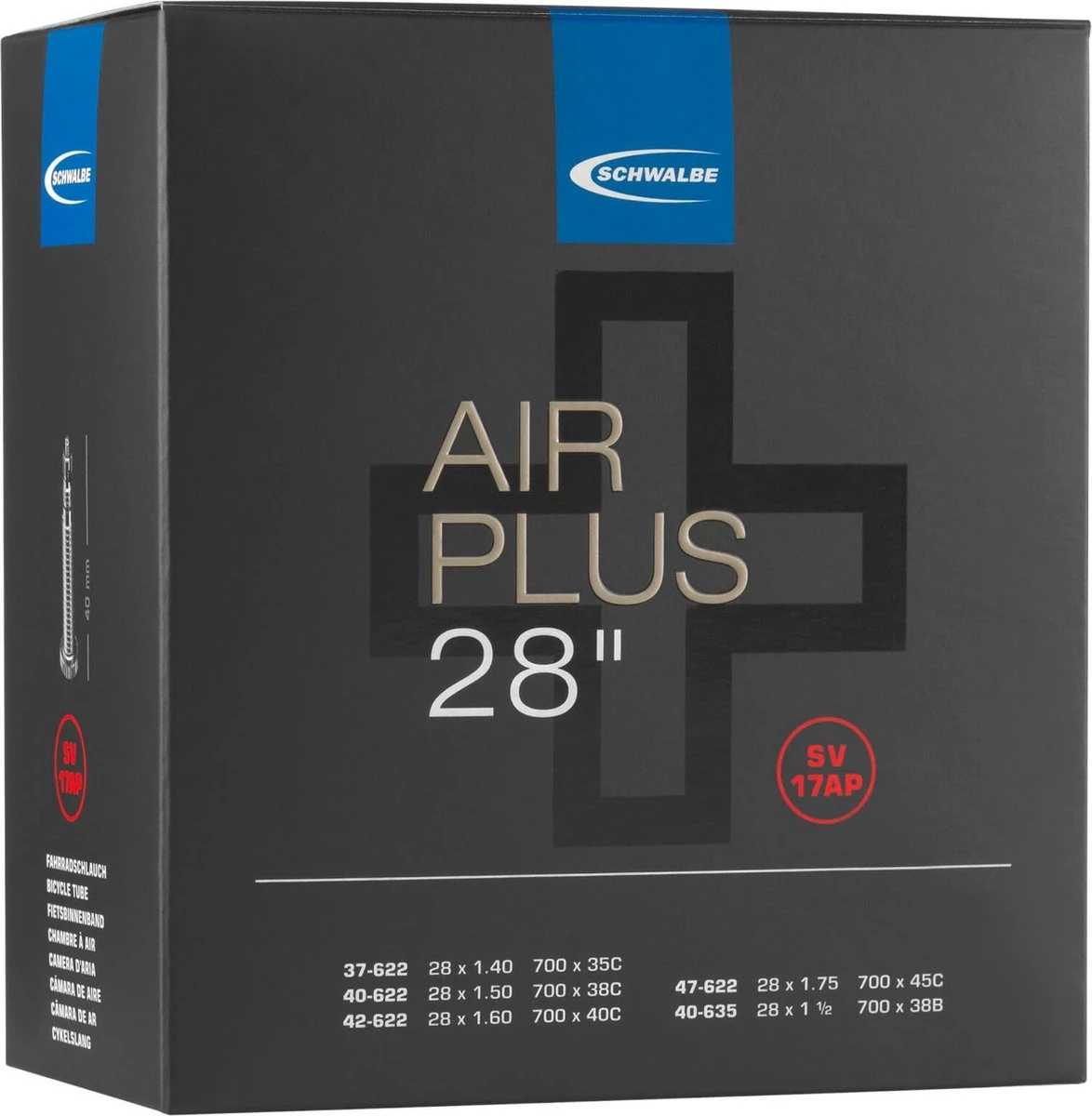 Schwalbe Binnenband 17ap 28 X 1.40/1.75 (40/47-622/635) Fv 40 Mm 1 Schwalbe Binnenband 17ap 28 X 1.40/1.75 (40/47-622/635) Fv 40 Mm
