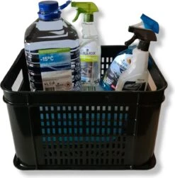 Fietskrat Kunststof ZWART - L 40 X B 30 X H 25 Cm