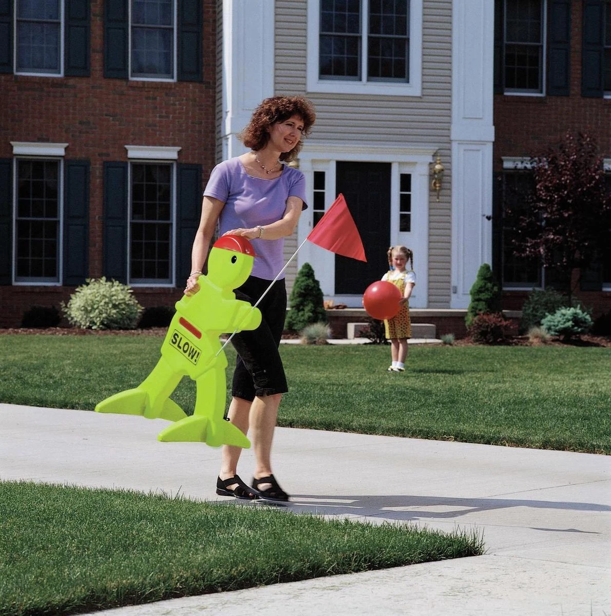 Victor Veilig Met Rode Waarschuwingsvlag - Verkeersmaatje / Verkeerspop In Fluoriserend Groen - Pas Op Spelende Kinderen Waarschuwingsbord Kid Alert 8 Victor Veilig Met Rode Waarschuwingsvlag - Verkeersmaatje / Verkeerspop In Fluoriserend Groen - Pas Op Spelende Kinderen Waarschuwingsbord Kid Alert - Afbeelding 8