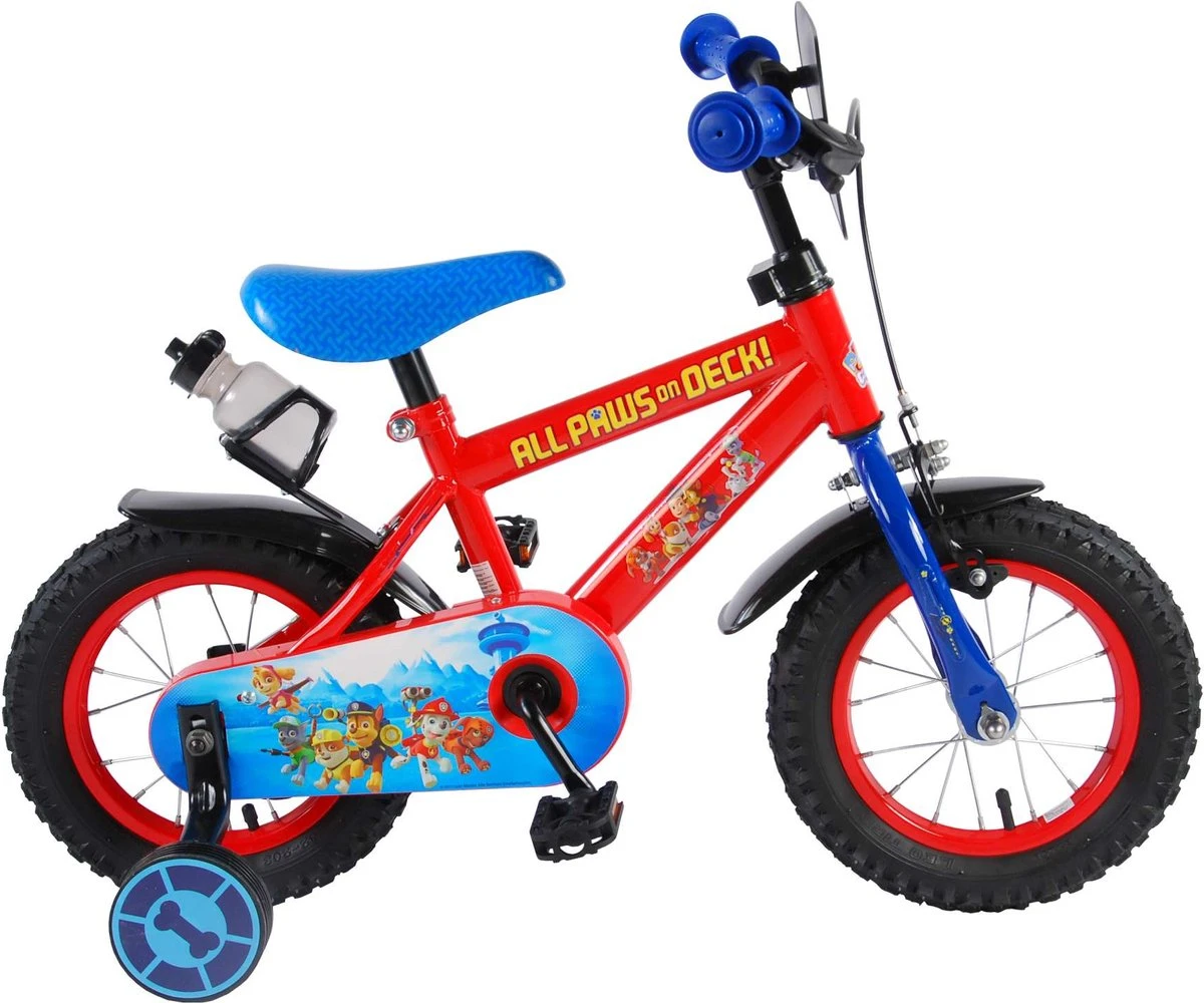 Volare Paw Patrol Kinderfiets - Jongens - 12 Inch - Rood/Blauw 1 Volare Paw Patrol Kinderfiets - Jongens - 12 Inch - Rood/Blauw