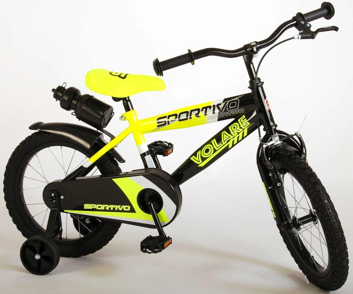 Volare Sportivo Kinderfiets - Jongens - 16 Inch - Neon Geel Zwart - 95% Afgemonteerd 6 Volare Sportivo Kinderfiets - Jongens - 16 Inch - Neon Geel Zwart - 95% Afgemonteerd - Afbeelding 6