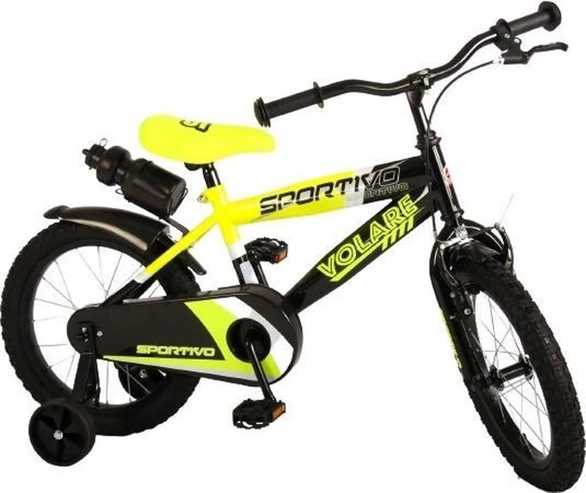 Volare Sportivo Kinderfiets - Jongens - 16 Inch - Neon Geel Zwart - 95% Afgemonteerd 12 Volare Sportivo Kinderfiets - Jongens - 16 Inch - Neon Geel Zwart - 95% Afgemonteerd - Afbeelding 12