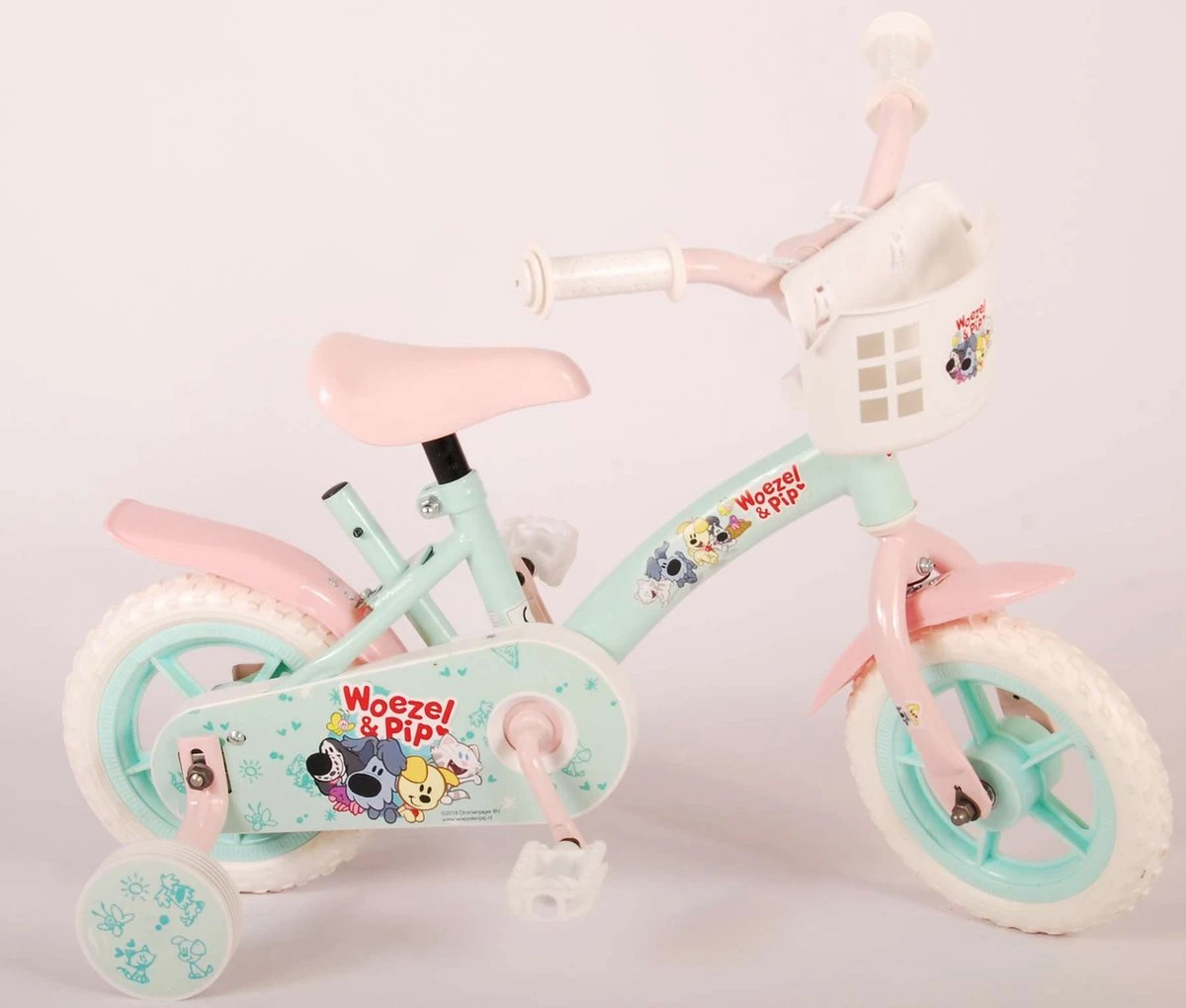 Volare Woezel & Pip Kinderfiets - Meisjes - 10 Inch - Mint Blauw/Roze - Doortrapper 6 Volare Woezel & Pip Kinderfiets - Meisjes - 10 Inch - Mint Blauw/Roze - Doortrapper - Afbeelding 6