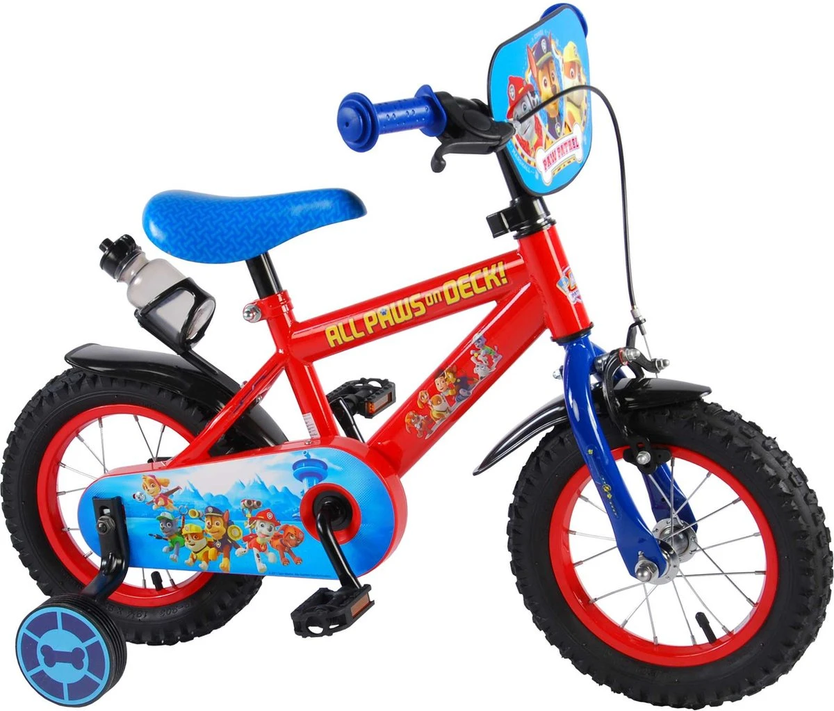 Volare Paw Patrol Kinderfiets - Jongens - 12 Inch - Rood/Blauw 2 Volare Paw Patrol Kinderfiets - Jongens - 12 Inch - Rood/Blauw - Afbeelding 2