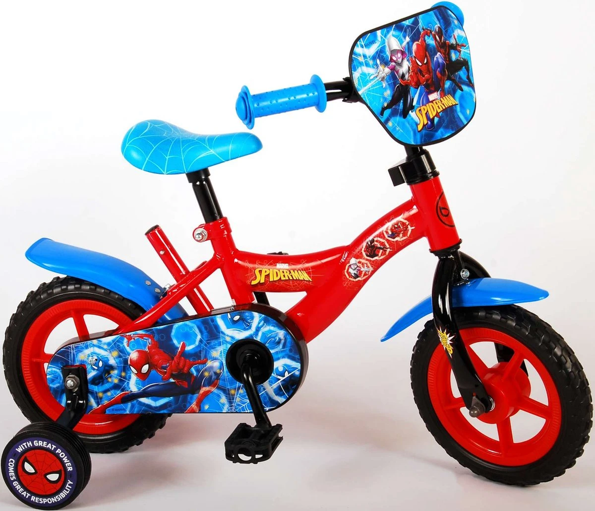 Marvel Spider-Man Kinderfiets - Jongens - 10 Inch - Rood/Blauw - Doortrapper 12 Marvel Spider-Man Kinderfiets - Jongens - 10 Inch - Rood/Blauw - Doortrapper - Afbeelding 12
