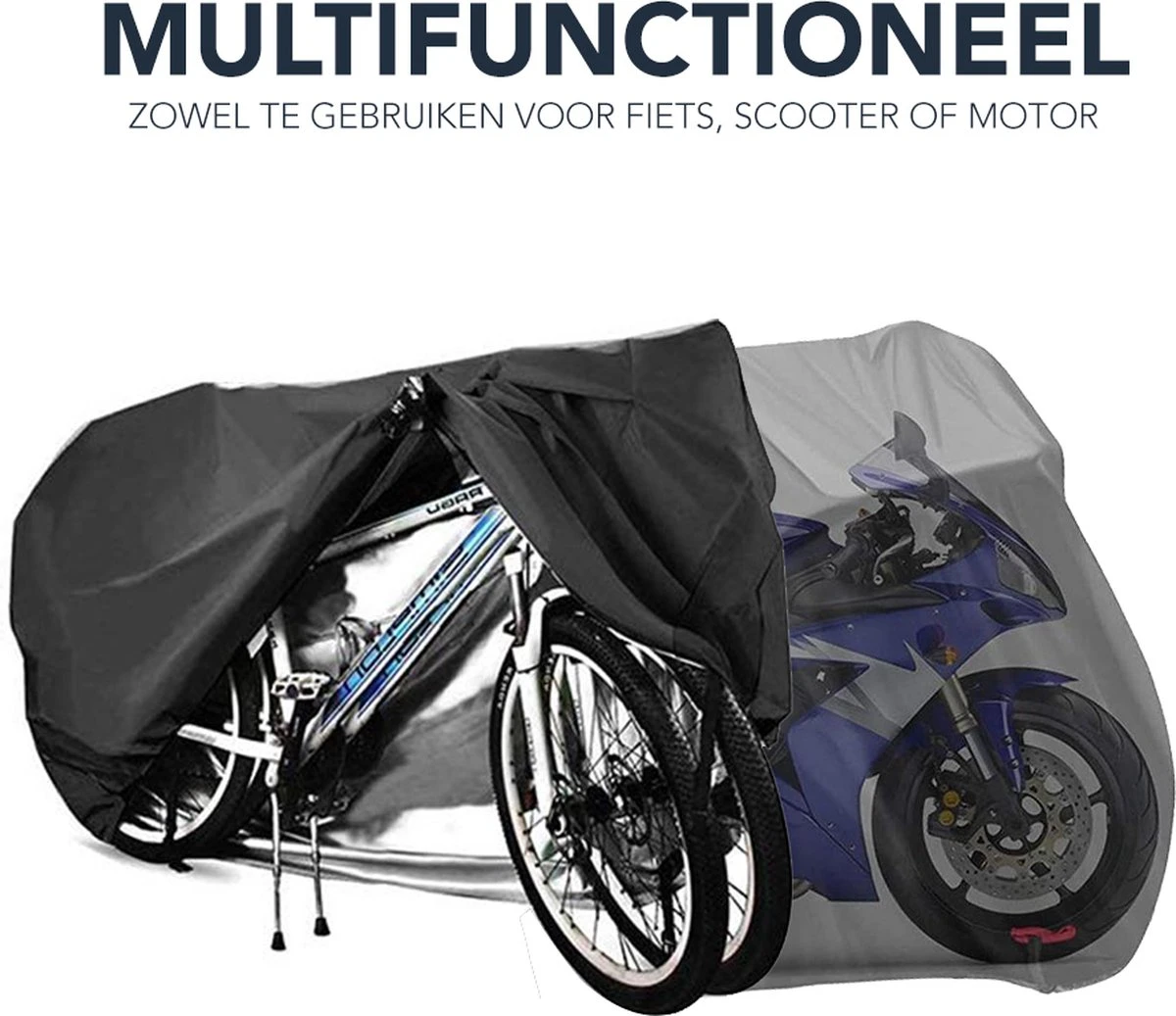 Achaté Fietshoes Universeel Voor Alle Fietsen En Scooters - Waterdicht 420D Oxford - Fiets Hoes Voor 1 Fiets - Incl. Opbergzak 4 Achaté Fietshoes Universeel Voor Alle Fietsen En Scooters - Waterdicht 420D Oxford - Fiets Hoes Voor 1 Fiets - Incl. Opbergzak - Afbeelding 4