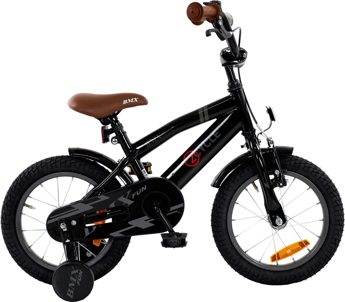 2Cycle BMX-Fun Kinderfiets - 14 Inch - Zwart - Jongensfiets 3 2Cycle BMX-Fun Kinderfiets - 14 Inch - Zwart - Jongensfiets - Afbeelding 3