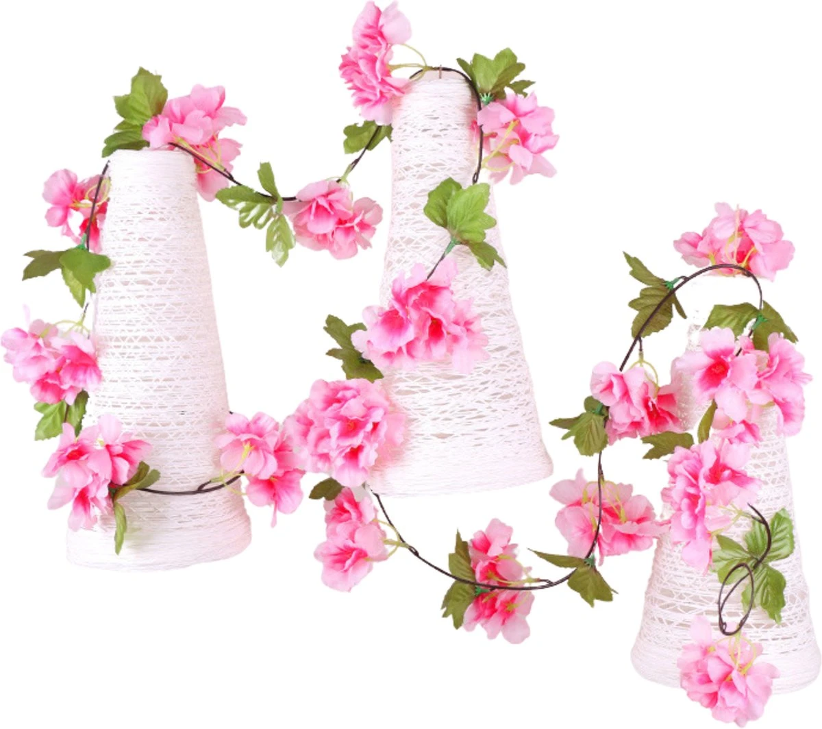 Bloemenslinger Fiets Donkerroze - Stijlvolle Bloemenstreng Voor Fietsmand Of Stuur - 220 CM Bloemen - Plastic Kunstbloemen Fiets Slinger 1 Bloemenslinger Fiets Donkerroze - Stijlvolle Bloemenstreng Voor Fietsmand Of Stuur - 220 CM Bloemen - Plastic Kunstbloemen Fiets Slinger