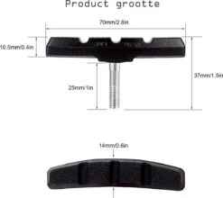 2 Set Universele Rubberen Fiets V Remblokken Set - 2 Paar – 4Stuks – 70mm | Rubber Remblokjes | Fietsen Remblok | Remblokkenset | Remblokset Geschikt Voor Mountainbike, Stadsfiets, Vouwfiets En Tourfiets -Fietsuitrustings Winkel 1200x1068