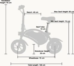 Windgoo - B3 Elektrische Long-Range E-Bike Met Trappers - E-bike - 25Km / H - Wit -Fietsuitrustings Winkel 1200x1072 6