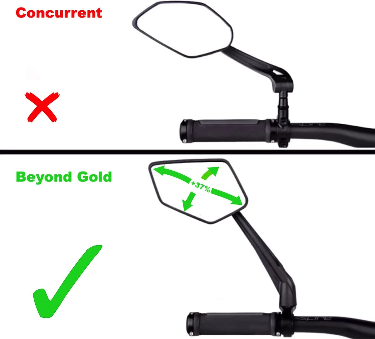 Beyond Gold - Fietsspiegel - Links - Reflectie Strip - E Step - Elektrische Fiets - Mountain Bike - Incl Grote Kijkhoek - Achteruitkijkspiegel - 360º Verstelbaar - Multifunctioneel - Incl Inbussleutel - Fiets Spiegel 9 Beyond Gold - Fietsspiegel - Links - Reflectie Strip - E Step - Elektrische Fiets - Mountain Bike - Incl Grote Kijkhoek - Achteruitkijkspiegel - 360º Verstelbaar - Multifunctioneel - Incl Inbussleutel - Fiets Spiegel - Afbeelding 9