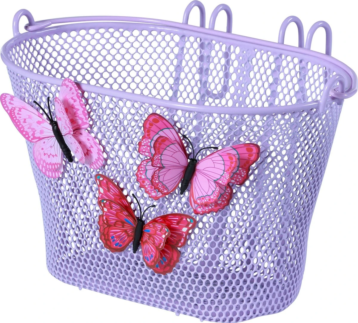 Basil Jasmin Butterfly Kinderfietsmand - Inclusief Haken - Staal - Lila 1 Basil Jasmin Butterfly Kinderfietsmand - Inclusief Haken - Staal - Lila
