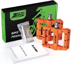 Zacro Fietspedalen - Nylon Antislip Mountainbike Pedalen - Platformpedalen - 9/16 - 2 Lagers - Antislip Waterdicht Anti Stof - Oranje -Fietsuitrustings Winkel 1200x1086 2