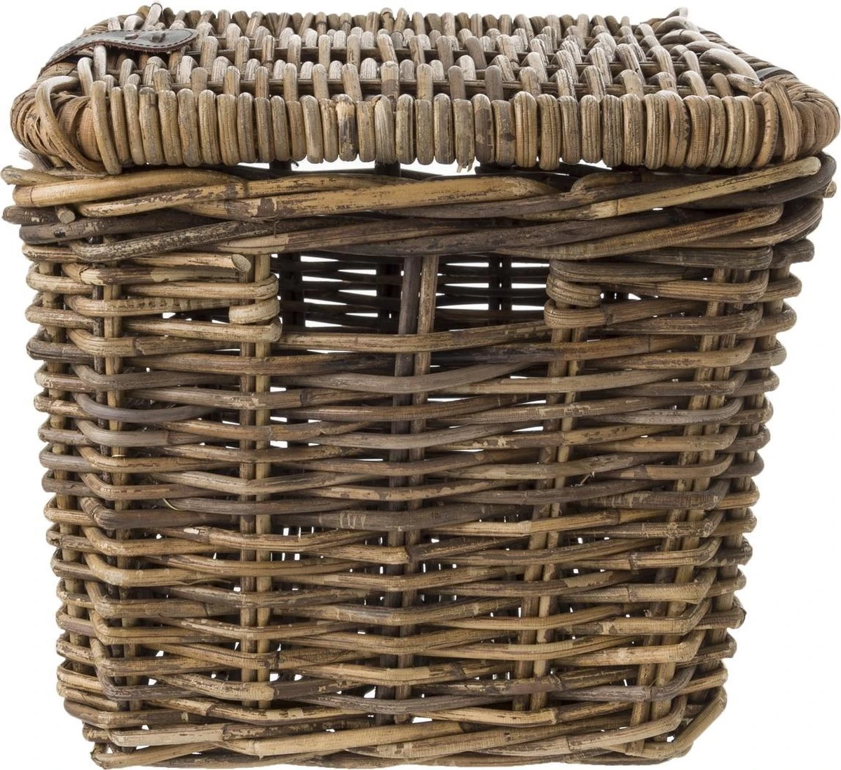 Fastrider Sera Rotan Fietsmand - Bruin - 17L - Handgemaakt - Met Klep 2 Fastrider Sera Rotan Fietsmand - Bruin - 17L - Handgemaakt - Met Klep - Afbeelding 2