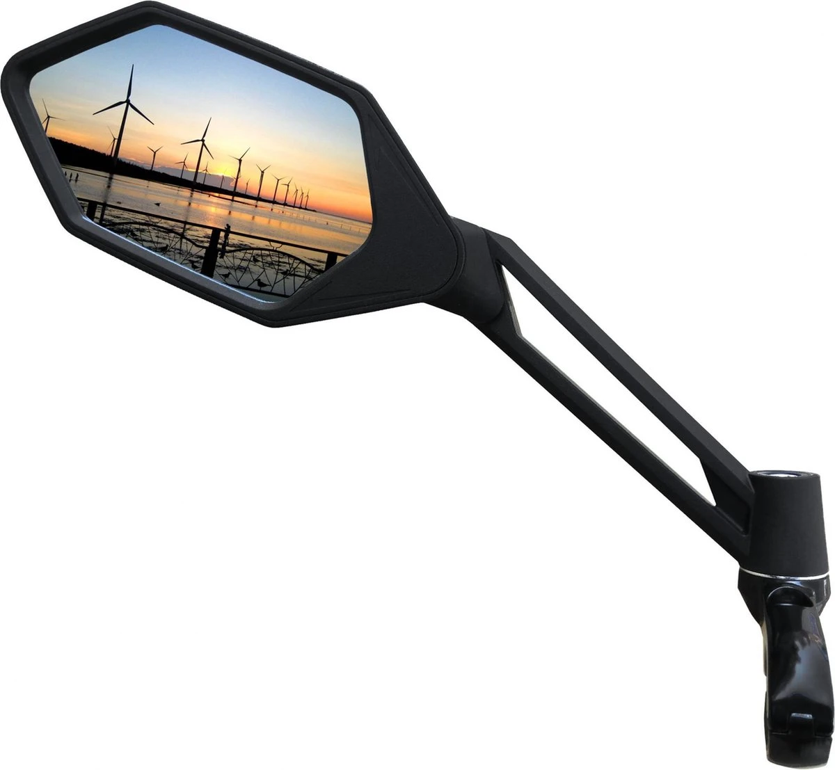 Merkloos Meachow Luxe Fietsspiegel E-bike Verstelbaar Links Zwart 1 Merkloos Meachow Luxe Fietsspiegel E-bike Verstelbaar Links Zwart