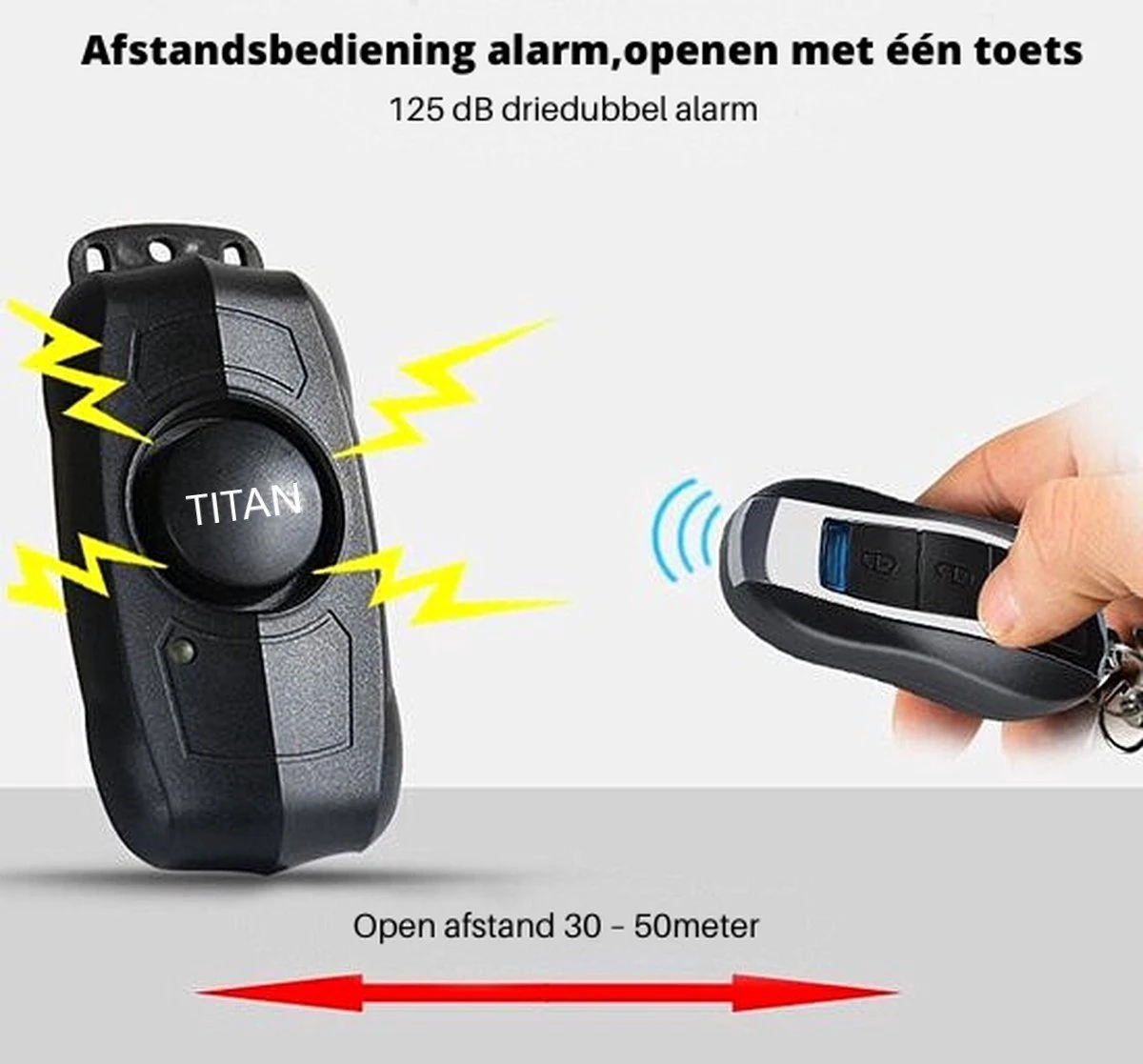 TITAN Fietsalarm - Anti-diefstal - Fietsalarm - Motor Alarm - Alarm Met Afstandsbediening 4 TITAN Fietsalarm - Anti-diefstal - Fietsalarm - Motor Alarm - Alarm Met Afstandsbediening - Afbeelding 4