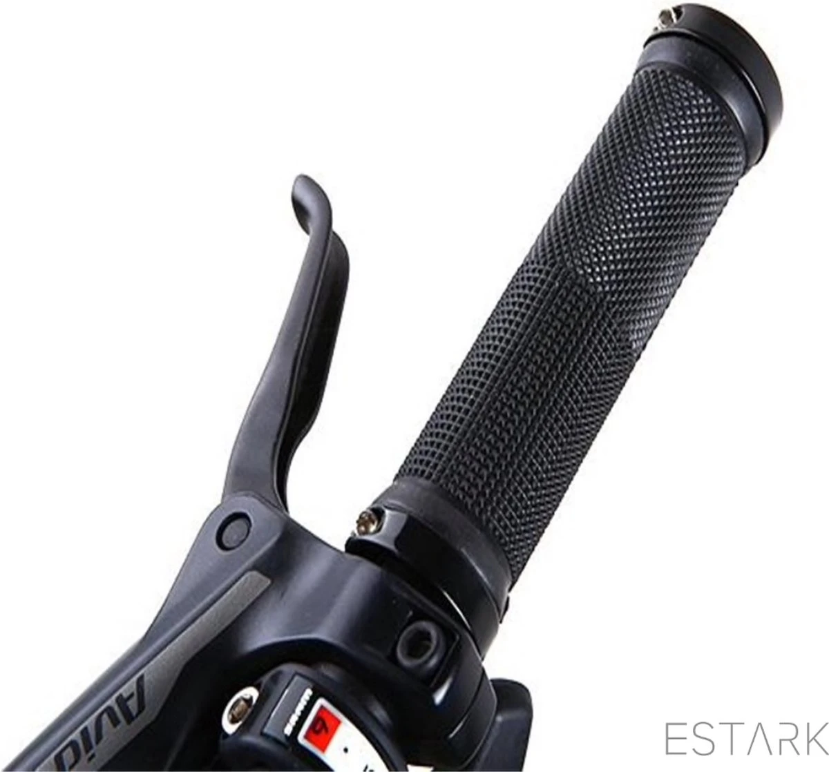 ESTARK® - Fietshandvatten - Lock-On - Handvatten - Universeel - Fiets – Mountainbike – Professioneel - Grips - Extra Grip – Fietshandvaten -Handvaten - Handig Te Monteren - Anti-slip – Fietsen – Stuur – Bikegrips – Lock-on Aanspanbaar - Zwart - LO-zw 11 ESTARK® - Fietshandvatten - Lock-On - Handvatten - Universeel - Fiets – Mountainbike – Professioneel - Grips - Extra Grip – Fietshandvaten -Handvaten - Handig Te Monteren - Anti-slip – Fietsen – Stuur – Bikegrips – Lock-on Aanspanbaar - Zwart - LO-zw - Afbeelding 11