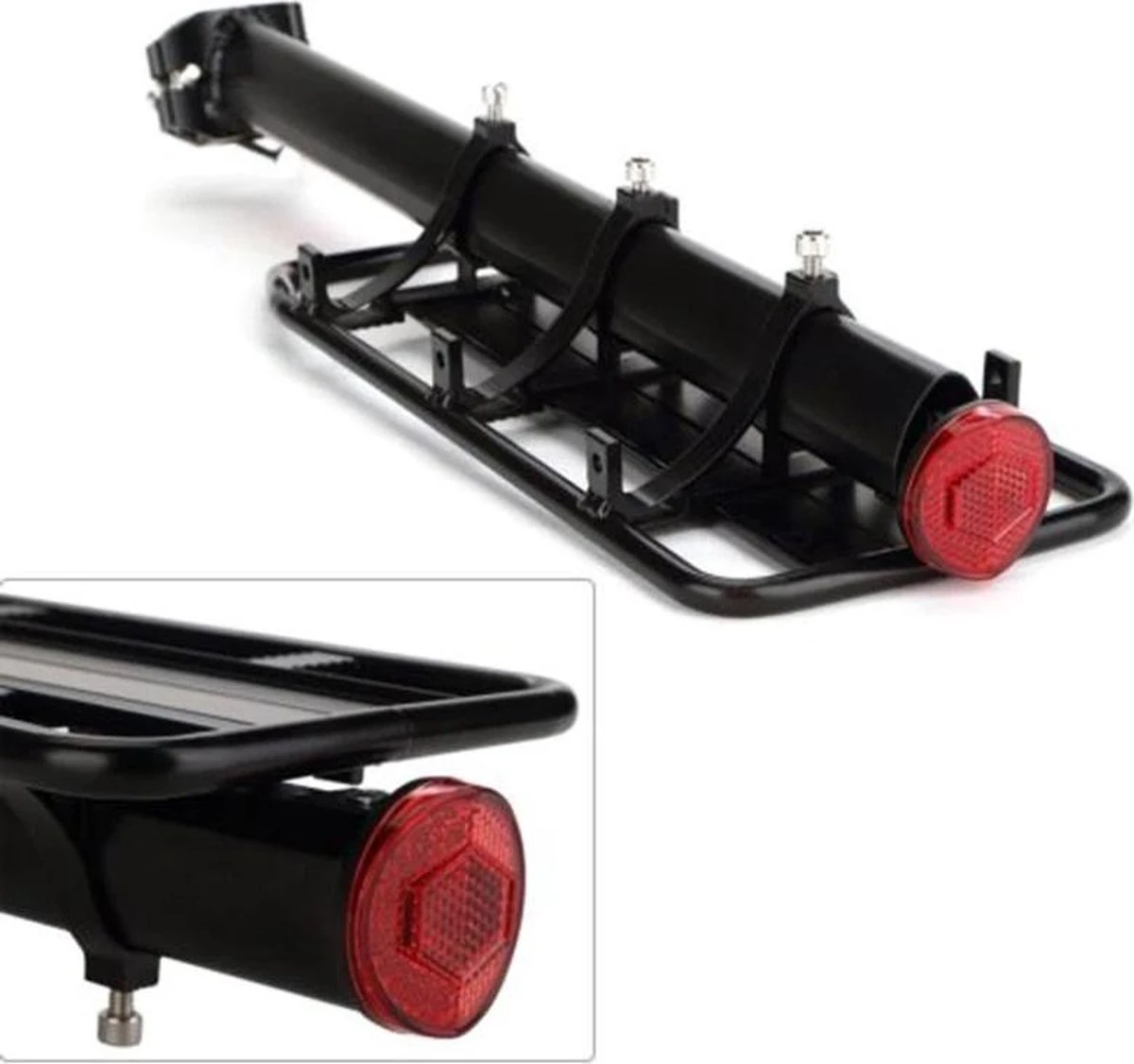 Merkloos Bagagedrager Fiets - Bagagerek Met Zadelpenbevestiging - Aluminium - Zwart - Geschikt Voor Mountainbike & Racefiets 5 Merkloos Bagagedrager Fiets - Bagagerek Met Zadelpenbevestiging - Aluminium - Zwart - Geschikt Voor Mountainbike & Racefiets - Afbeelding 5