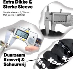 LLOCX Kettingslot Van 1 Meter + 2 Sleutels - 5mm Roestvrij Staal - 900gr. Aluminium - Krasvrij En Scheurvrij - Zwarte Sleeve - Sluiting Met Anti-Stofklep 10 LLOCX Kettingslot Van 1 Meter + 2 Sleutels - 5mm Roestvrij Staal - 900gr. Aluminium - Krasvrij En Scheurvrij - Zwarte Sleeve - Sluiting Met Anti-Stofklep -Fietsuitrustings Winkel 1200x1132 5