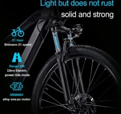 Elektrische Fiets Off-Road | E-Fietsen | Electric Mountain Bike | E-bike | 250W Motor | 26 Inch | Zwart BK7 11 Elektrische Fiets Off-Road | E-Fietsen | Electric Mountain Bike | E-bike | 250W Motor | 26 Inch | Zwart BK7 -Fietsuitrustings Winkel 1200x1134 11