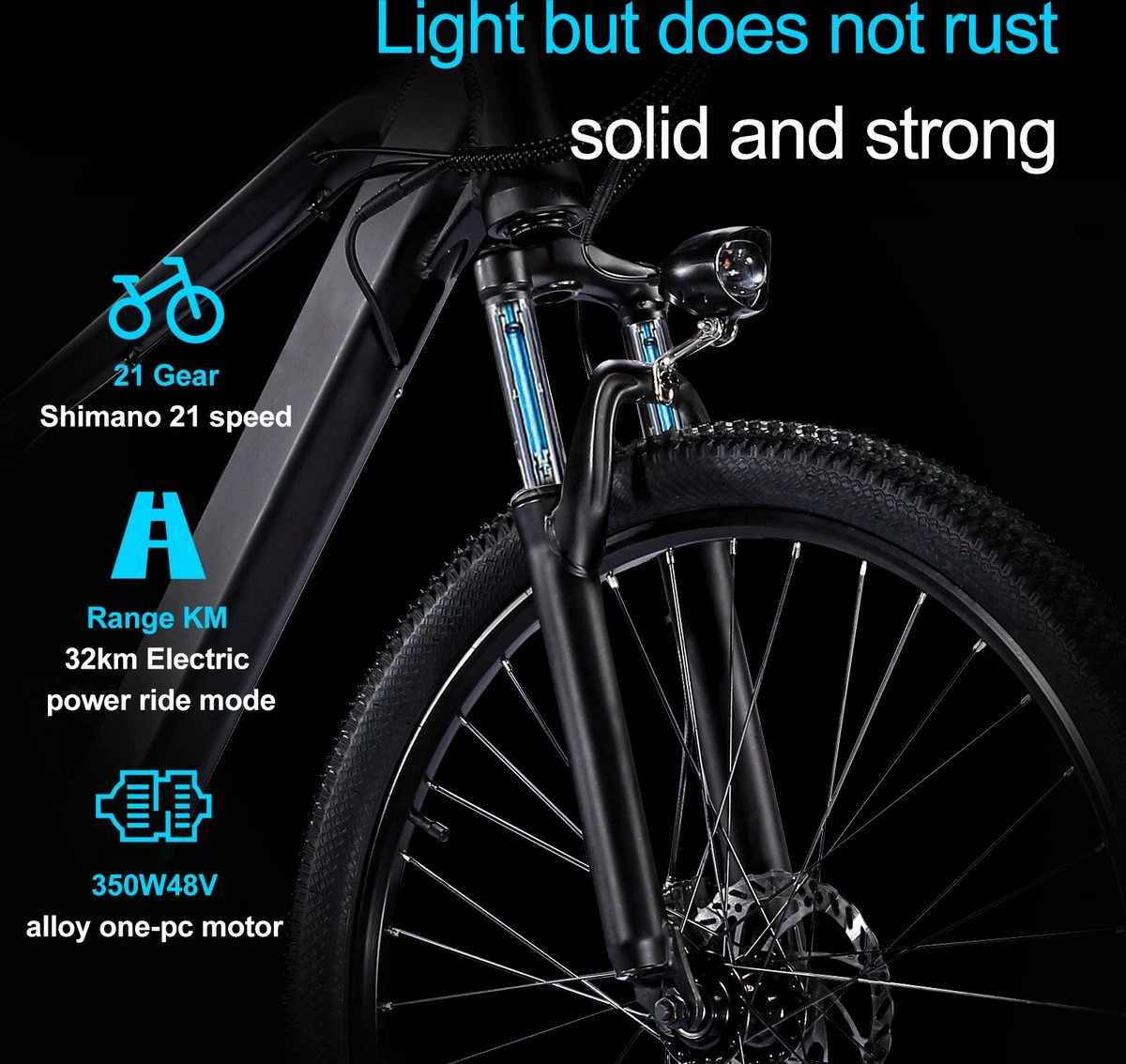 Elektrische Fiets Off-Road | E-Fietsen | Electric Mountain Bike | E-bike | 250W Motor | 26 Inch | Zwart BK7 5 Elektrische Fiets Off-Road | E-Fietsen | Electric Mountain Bike | E-bike | 250W Motor | 26 Inch | Zwart BK7 - Afbeelding 5