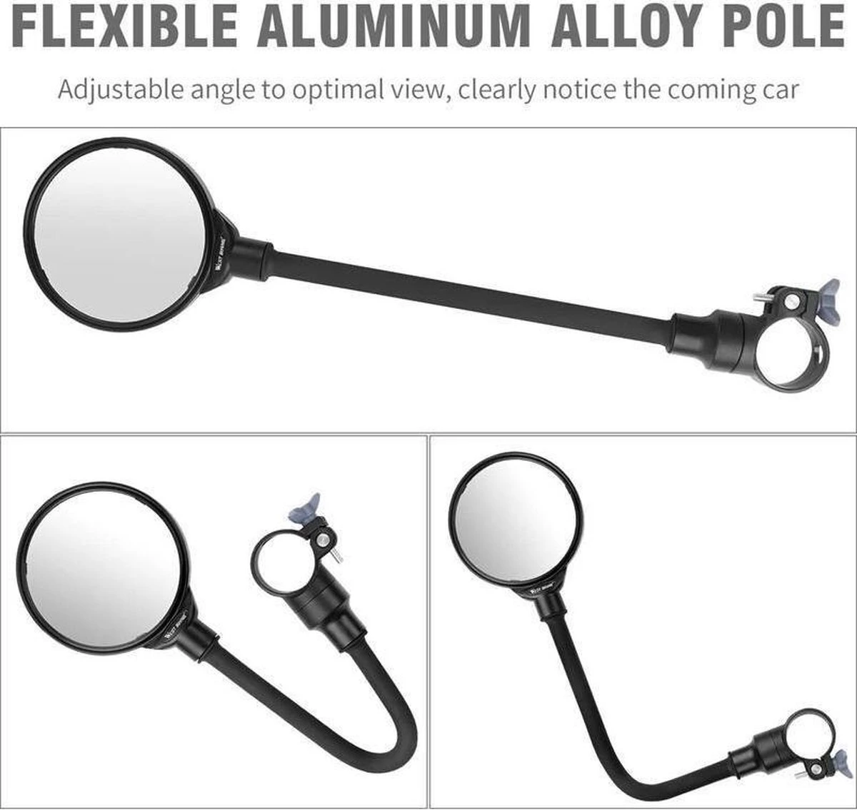 Merkloos 1 Stuk Fiets Achteruitkijkspiegel Groothoek Bolle Spiegel Mountainbike Veiligheid Spiegel Handvat Zachte Pijp 8cm 2 Merkloos 1 Stuk Fiets Achteruitkijkspiegel Groothoek Bolle Spiegel Mountainbike Veiligheid Spiegel Handvat Zachte Pijp 8cm - Afbeelding 2