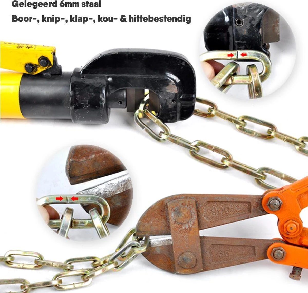 LLOCX Fiets Kettingslot Van 1 Meter + 2 Sleutels – 7mm Roestvrij Aluminium – Sluiten Zonder Sleutel – Insteekslot Met Zwarte Kliksluiting – Krasvrije & Scheurvrije Sleeve 2 LLOCX Fiets Kettingslot Van 1 Meter + 2 Sleutels – 7mm Roestvrij Aluminium – Sluiten Zonder Sleutel – Insteekslot Met Zwarte Kliksluiting – Krasvrije & Scheurvrije Sleeve - Afbeelding 2