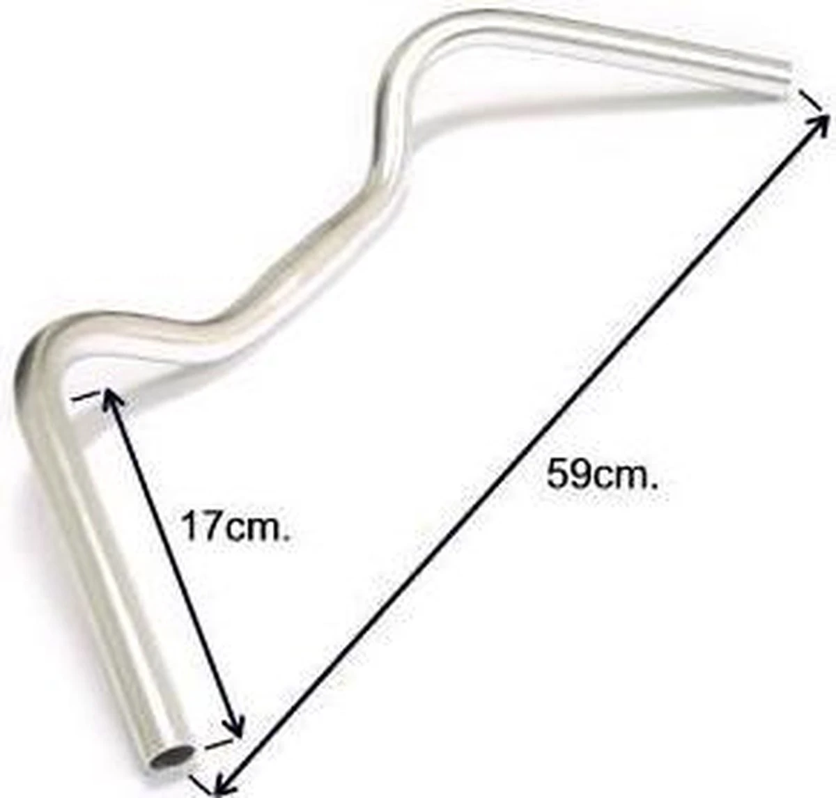 Ergotec Stuur Stadsfiets Stuttgart 22,2/ 590/ 25,4 Mm Zilver 3 Ergotec Stuur Stadsfiets Stuttgart 22,2/ 590/ 25,4 Mm Zilver - Afbeelding 3