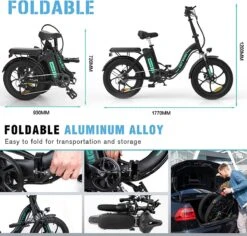 Hitway BK6 Elektrische Fiets | Opvouwbare E-bike | 20 Inch Fat Tire | 350W Motor | 10Ah | Zwart/Groen 17 Hitway BK6 Elektrische Fiets | Opvouwbare E-bike | 20 Inch Fat Tire | 350W Motor | 10Ah | Zwart/Groen -Fietsuitrustings Winkel 1200x1147 8