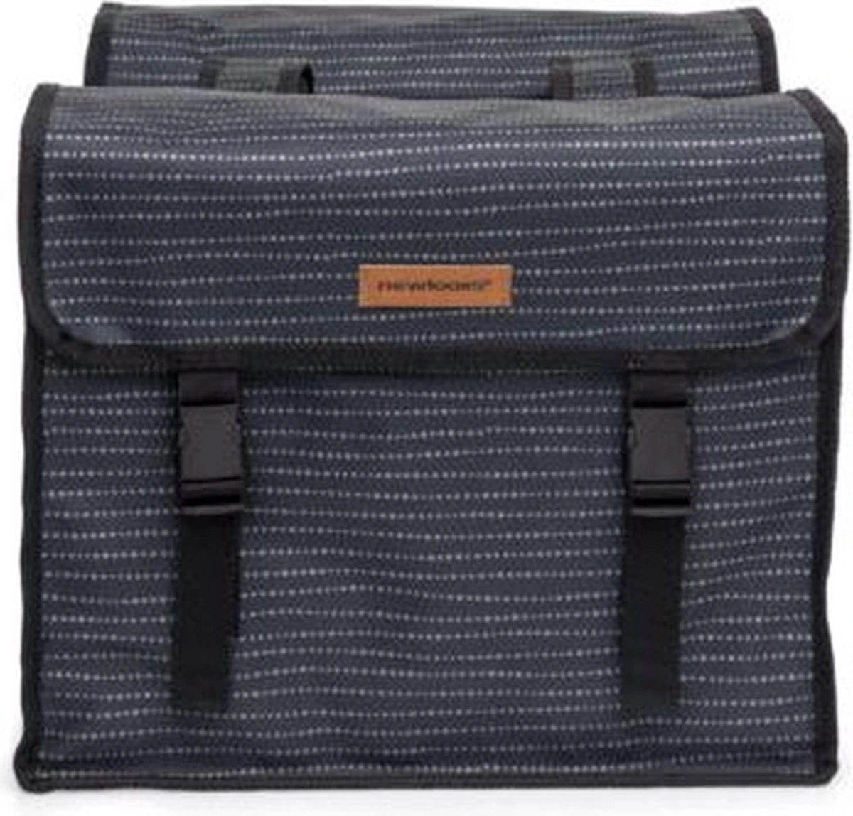 New Looxs Fiori Double Nomi Dubbele Fietstas - 30 Liter - Zwart 2 New Looxs Fiori Double Nomi Dubbele Fietstas - 30 Liter - Zwart - Afbeelding 2