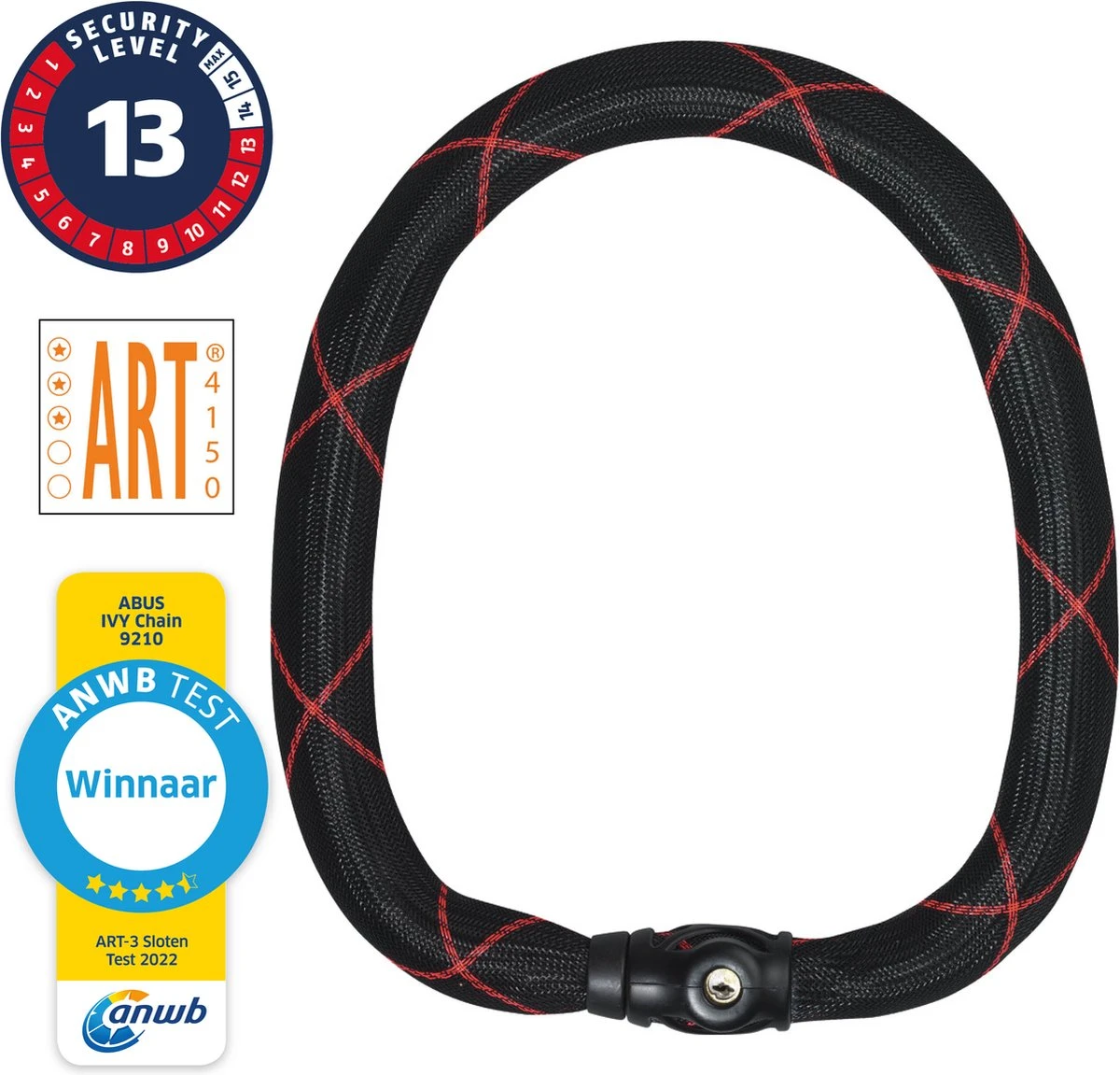 ABUS Ivy 9210 Kettingslot - ART3 - 110 Cm - Winnaar ANWB Slotentest 2022 2 ABUS Ivy 9210 Kettingslot - ART3 - 110 Cm - Winnaar ANWB Slotentest 2022 - Afbeelding 2