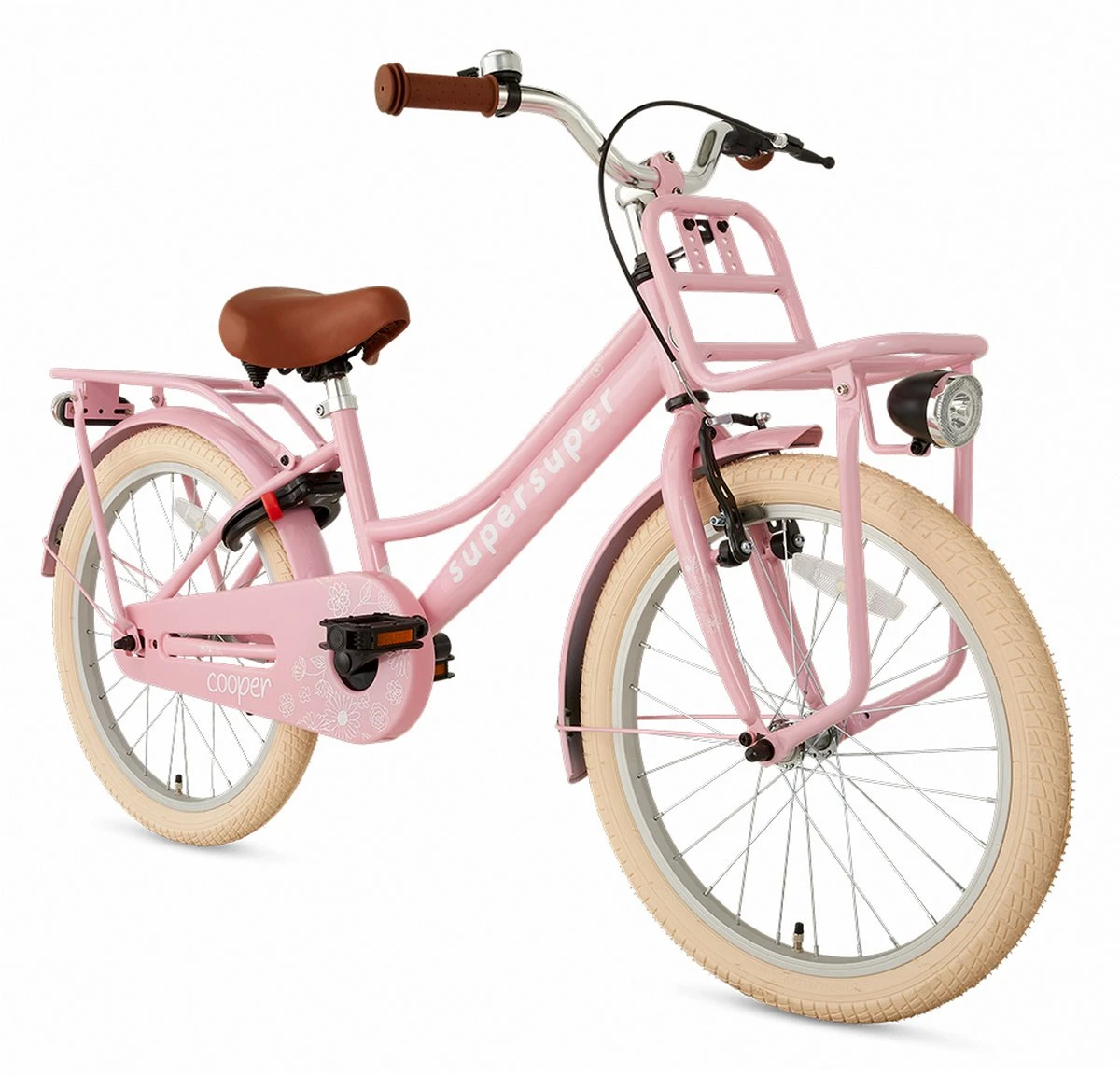 Supersuper Cooper Bamboo - Kinderfiets - Meisjesfiets - 20 Inch - Roze 2 Supersuper Cooper Bamboo - Kinderfiets - Meisjesfiets - 20 Inch - Roze - Afbeelding 2