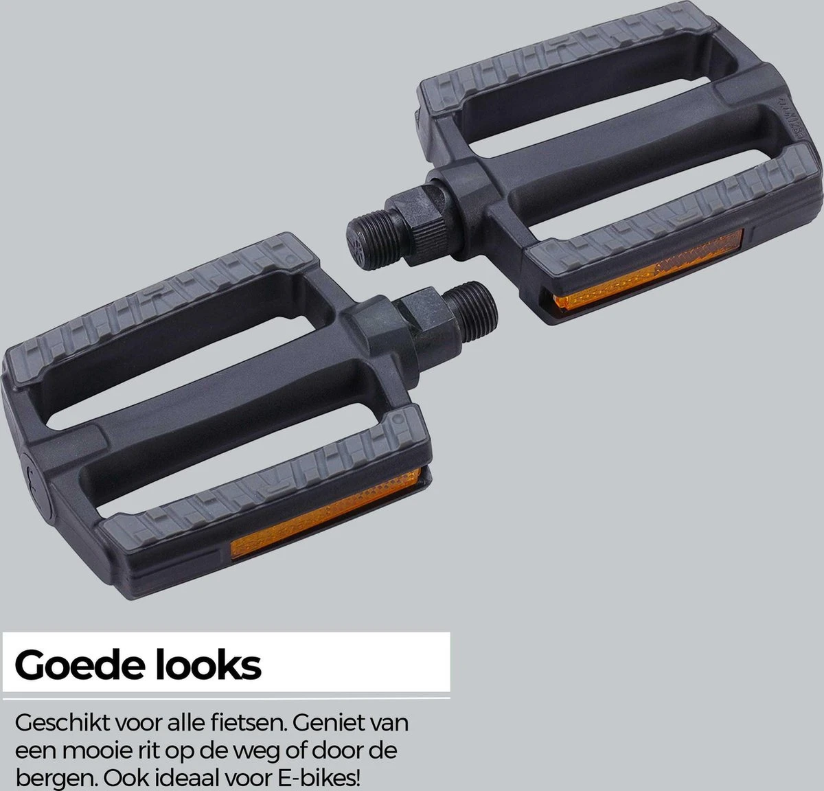 BBB Cycling SteadyRider Fietspedalen - Rubber Antislip - Stadsfiets & E-bike - Met Reflector - Zwart - BPD-44 4 BBB Cycling SteadyRider Fietspedalen - Rubber Antislip - Stadsfiets & E-bike - Met Reflector - Zwart - BPD-44 - Afbeelding 4