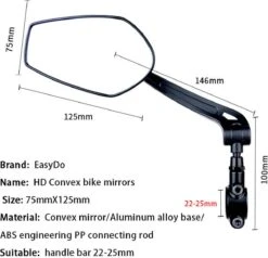 EasyDo Fietsspiegel Ebike Incl Grote Kijkhoek - Achteruitkijkspiegel - Links - 360º Verstelbaar - Multifunctioneel - Incl Inbussleutel 19 EasyDo Fietsspiegel Ebike Incl Grote Kijkhoek - Achteruitkijkspiegel - Links - 360º Verstelbaar - Multifunctioneel - Incl Inbussleutel -Fietsuitrustings Winkel 1200x1156 1