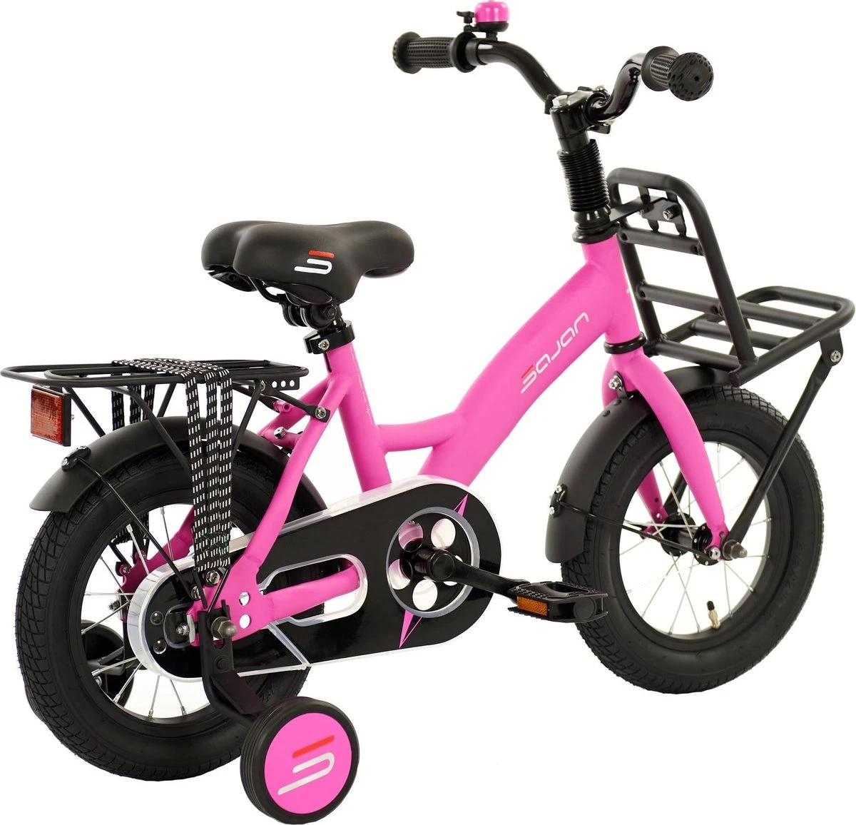 Sajan Kinderfiets - 12 Inch - Mat-Roze - Meisjesfiets 3 Sajan Kinderfiets - 12 Inch - Mat-Roze - Meisjesfiets - Afbeelding 3