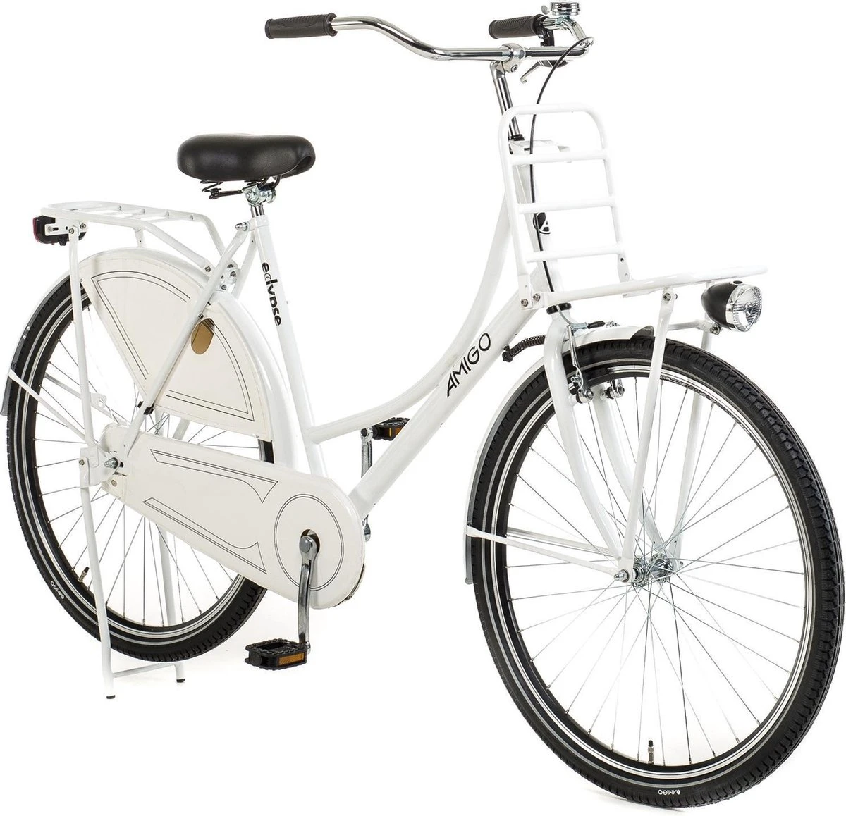 Amigo Eclypse Transportfiets 28 Inch - Omafiets Met Voordrager - Wit 2 Amigo Eclypse Transportfiets 28 Inch - Omafiets Met Voordrager - Wit - Afbeelding 2