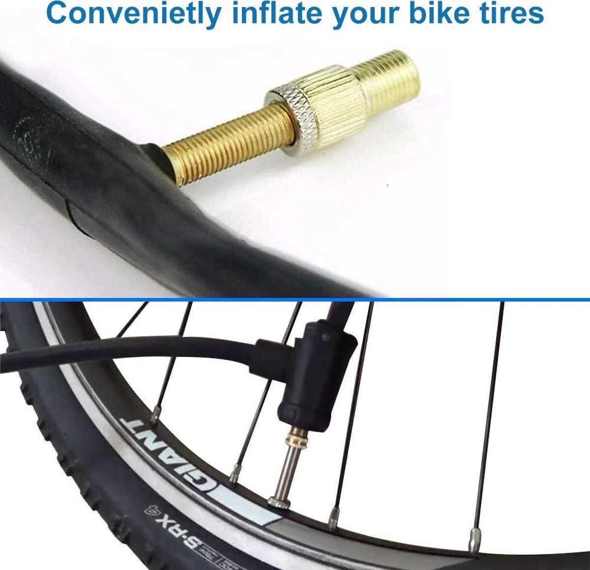 MMOBIEL 5 X Fietsventiel Presta Naar Schrader Adapter SV AV DV Dunlop Frans Ventiel 5 MMOBIEL 5 X Fietsventiel Presta Naar Schrader Adapter SV AV DV Dunlop Frans Ventiel - Afbeelding 5